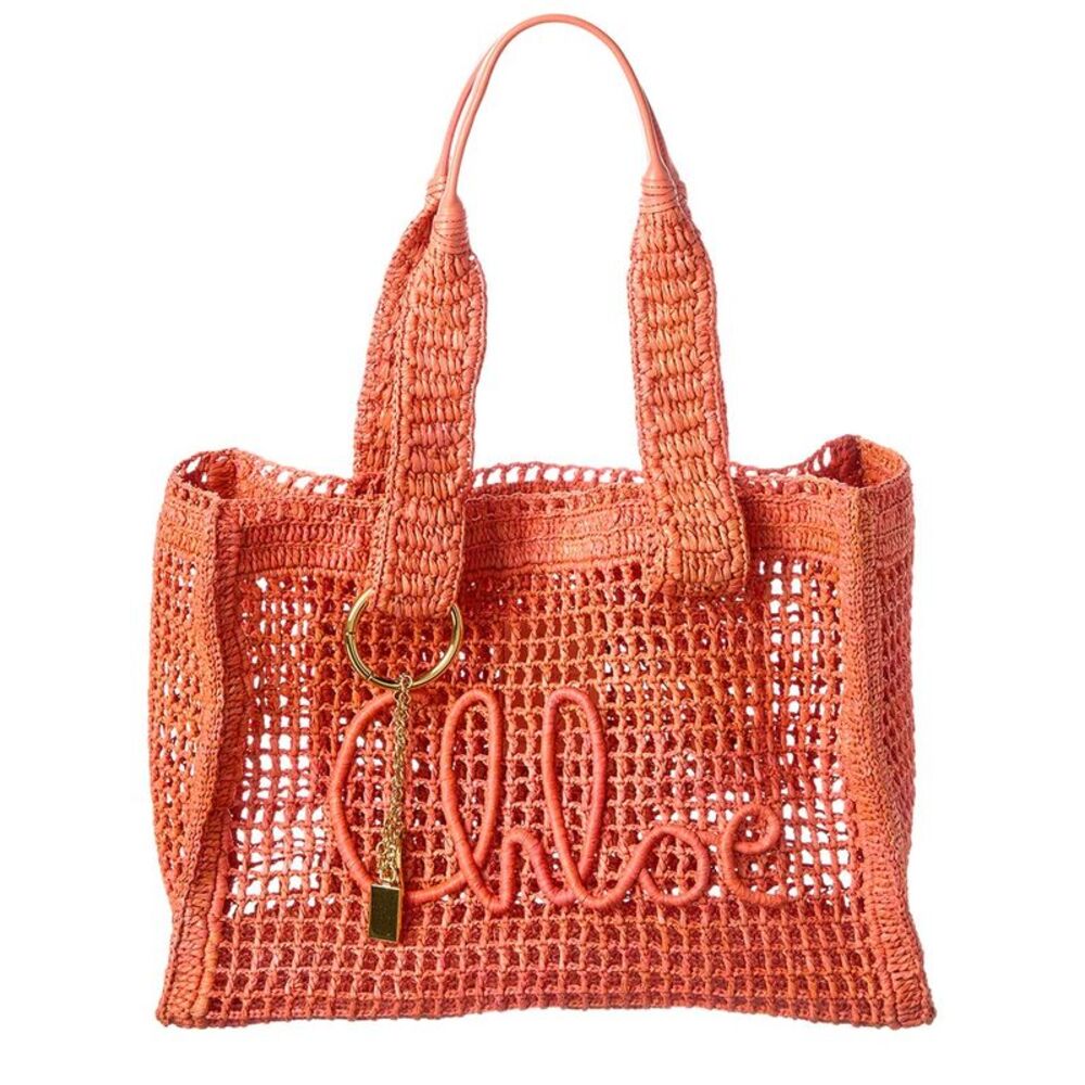 Chloé Summer Banana Raffia Tote